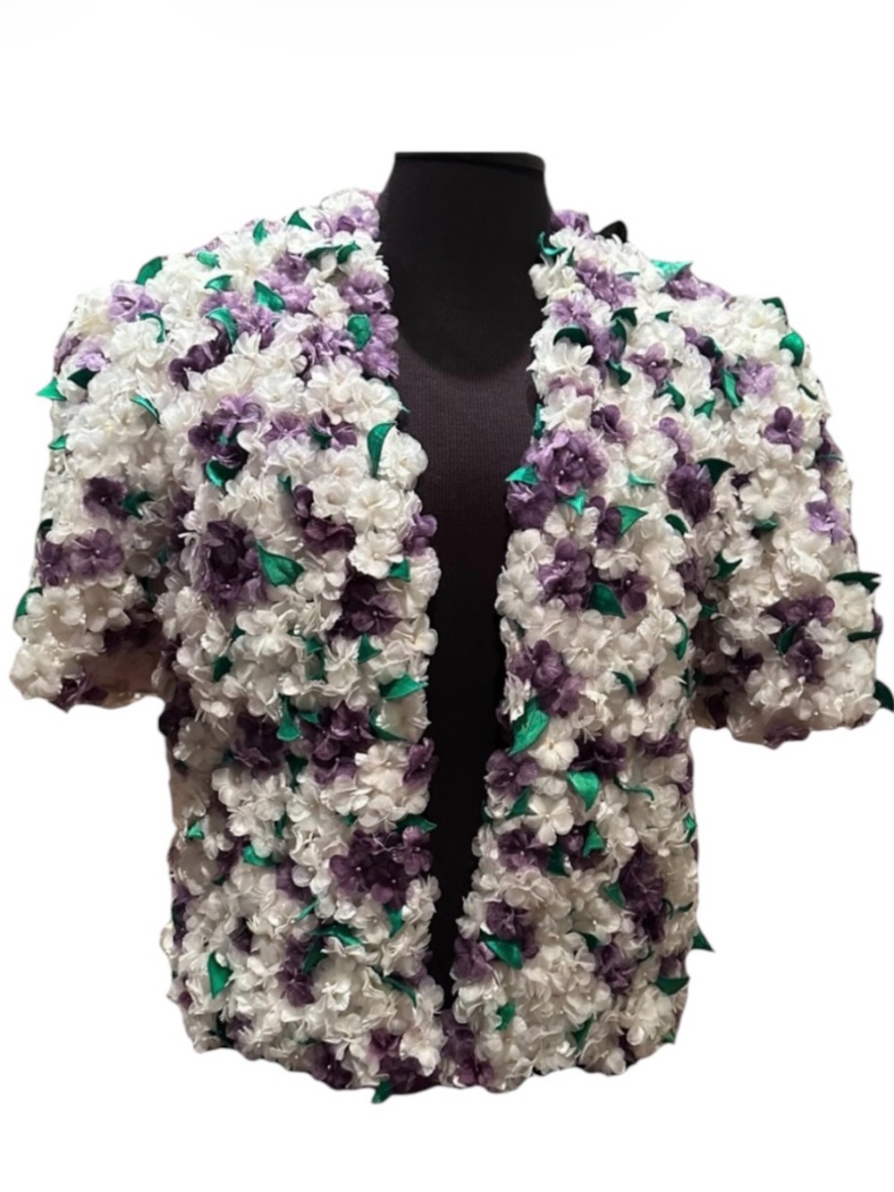 Exquisite Vintage MAGGY REEVES Couture Floral Jacket